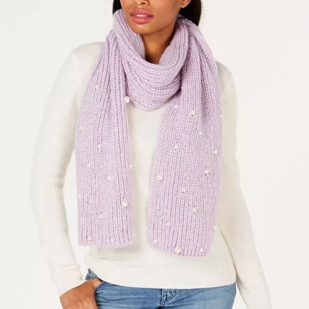 Betsey Johnson Pearl Jam Pastel Orchid Scarf - Picture 1 of 7